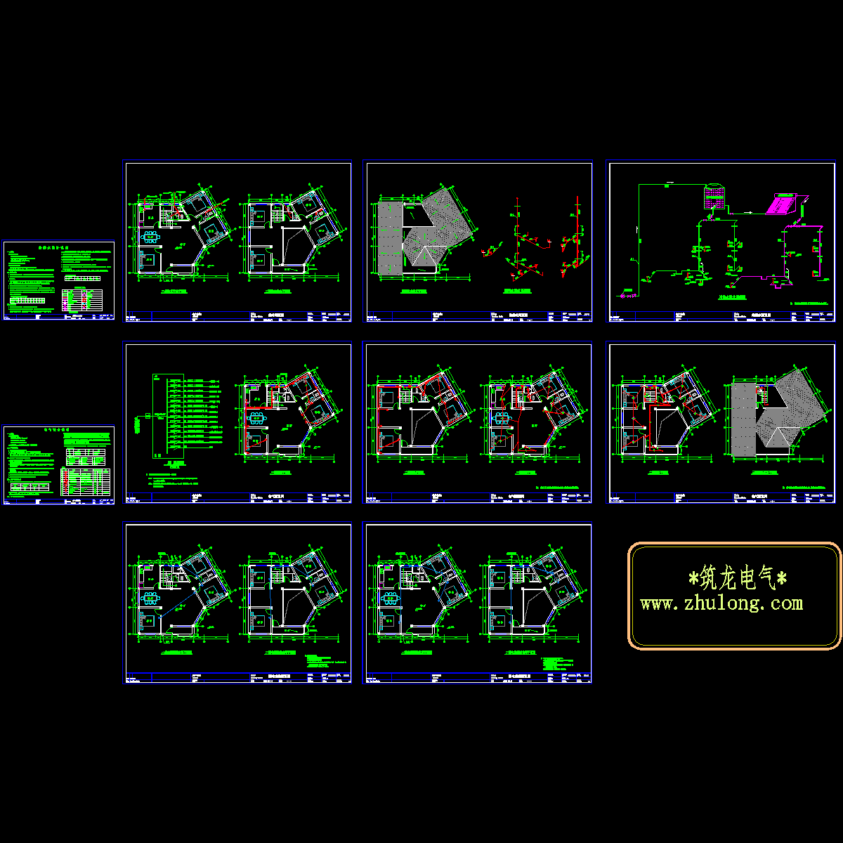 3层农家住宅楼水电设计CAD施工图纸.dwg - 1