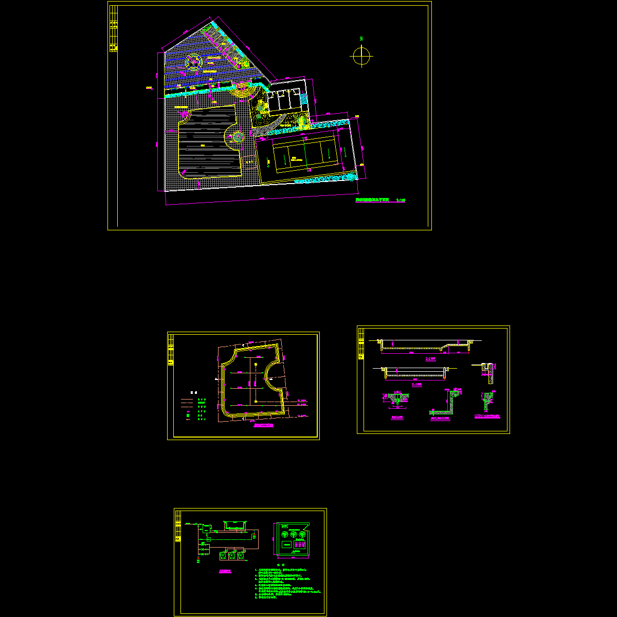 游泳池给排水CAD施工大样图.dwg - 1