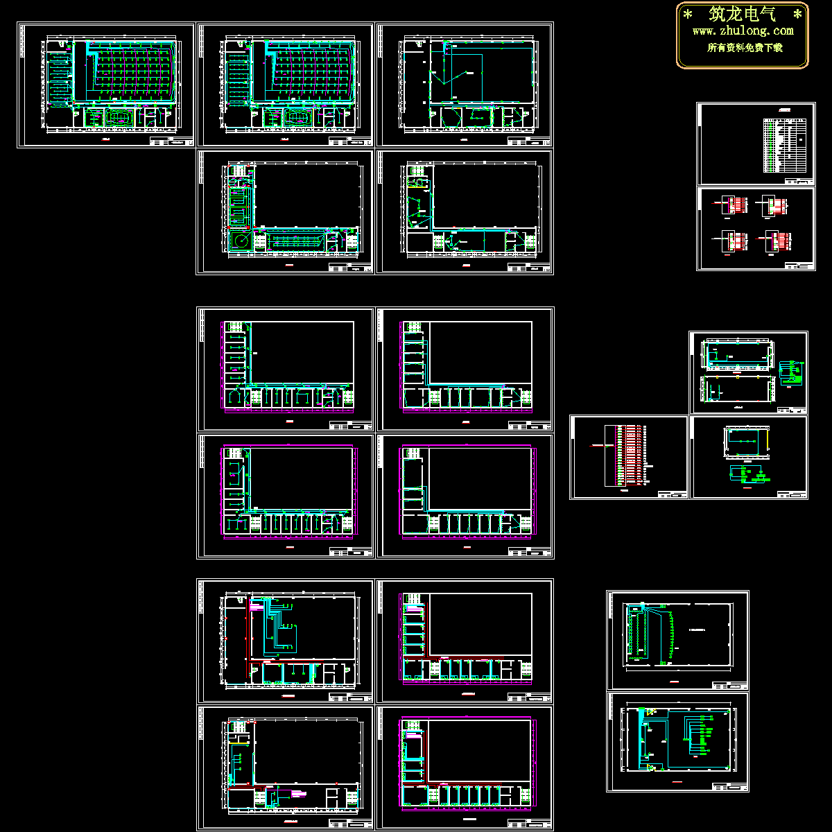 4层办公楼电气设计CAD施工图纸，共20张图.dwg - 1