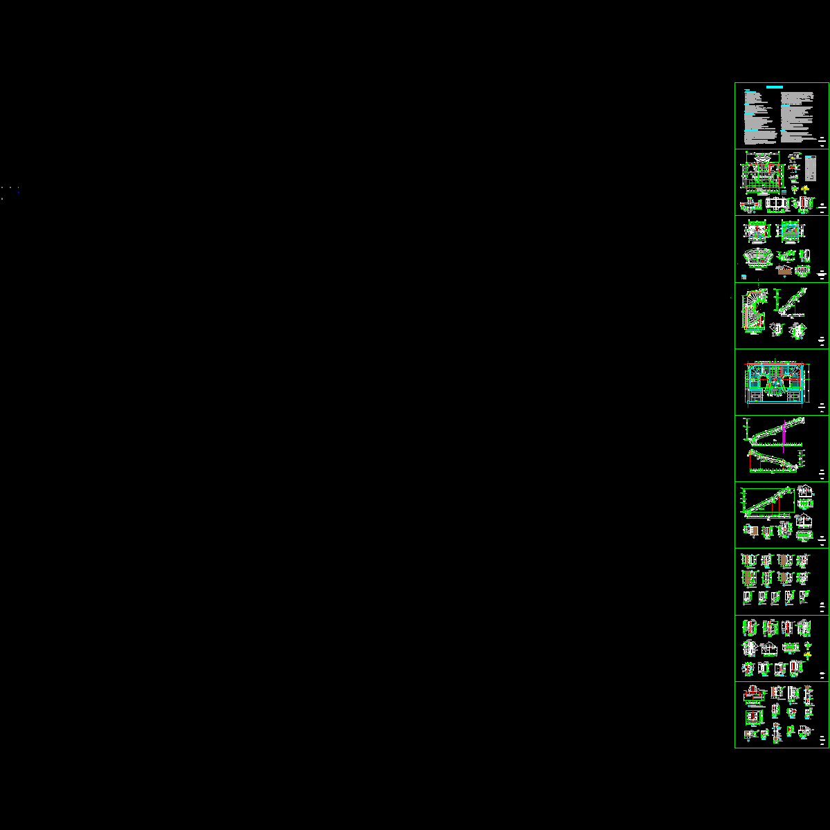 钢结构楼梯结构CAD施工图纸（9张）.dwg - 1