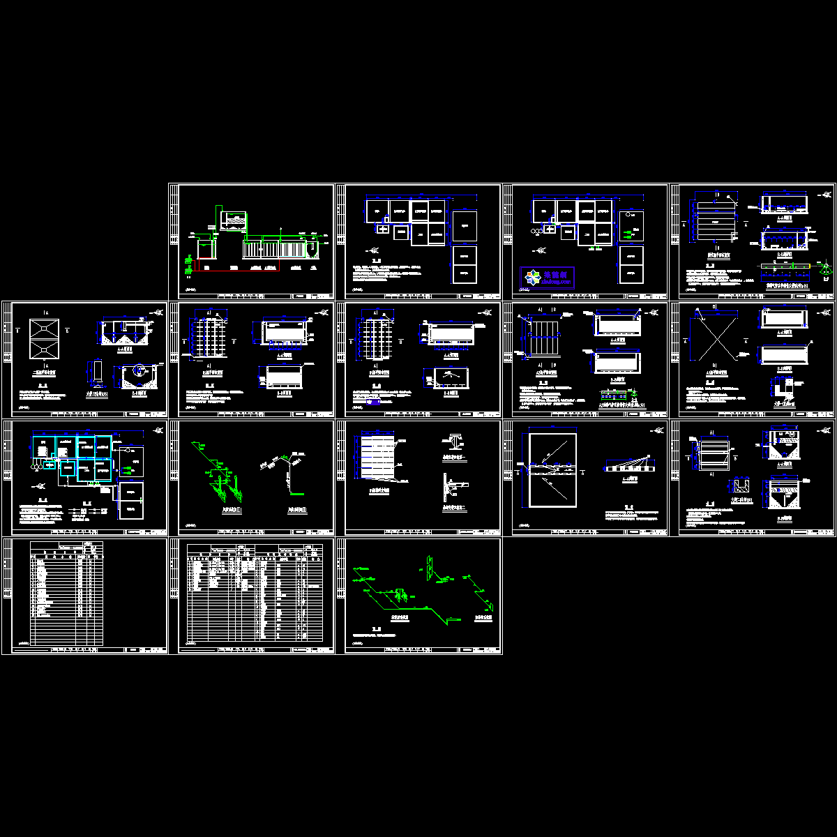 矿业废水工艺CAD施工图纸.dwg - 1