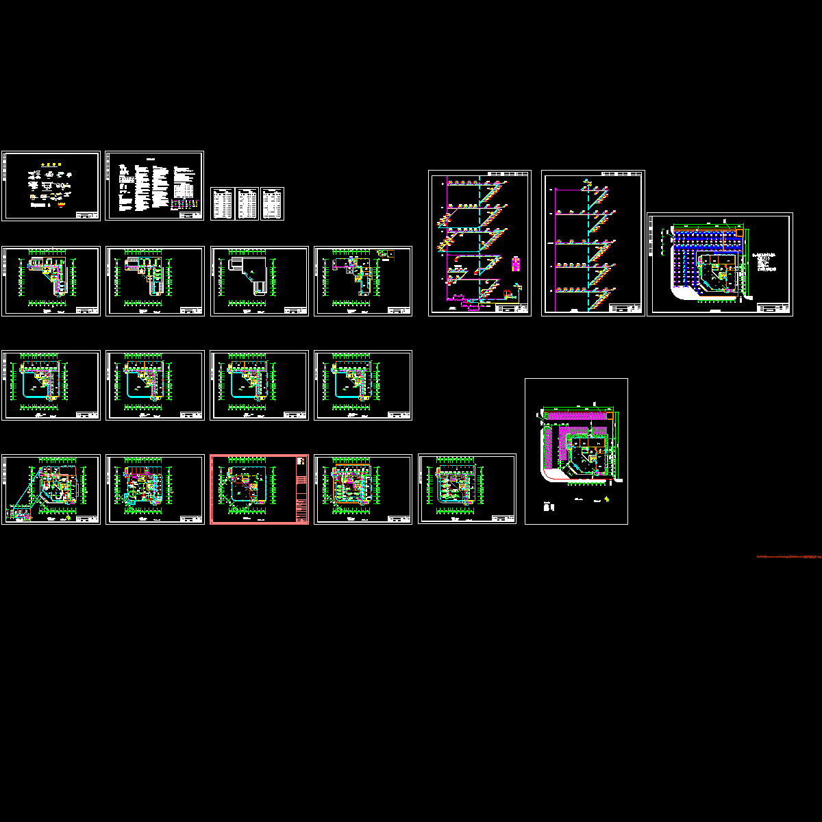 15层大厦空调施工图纸，共19张图.dwg - 1