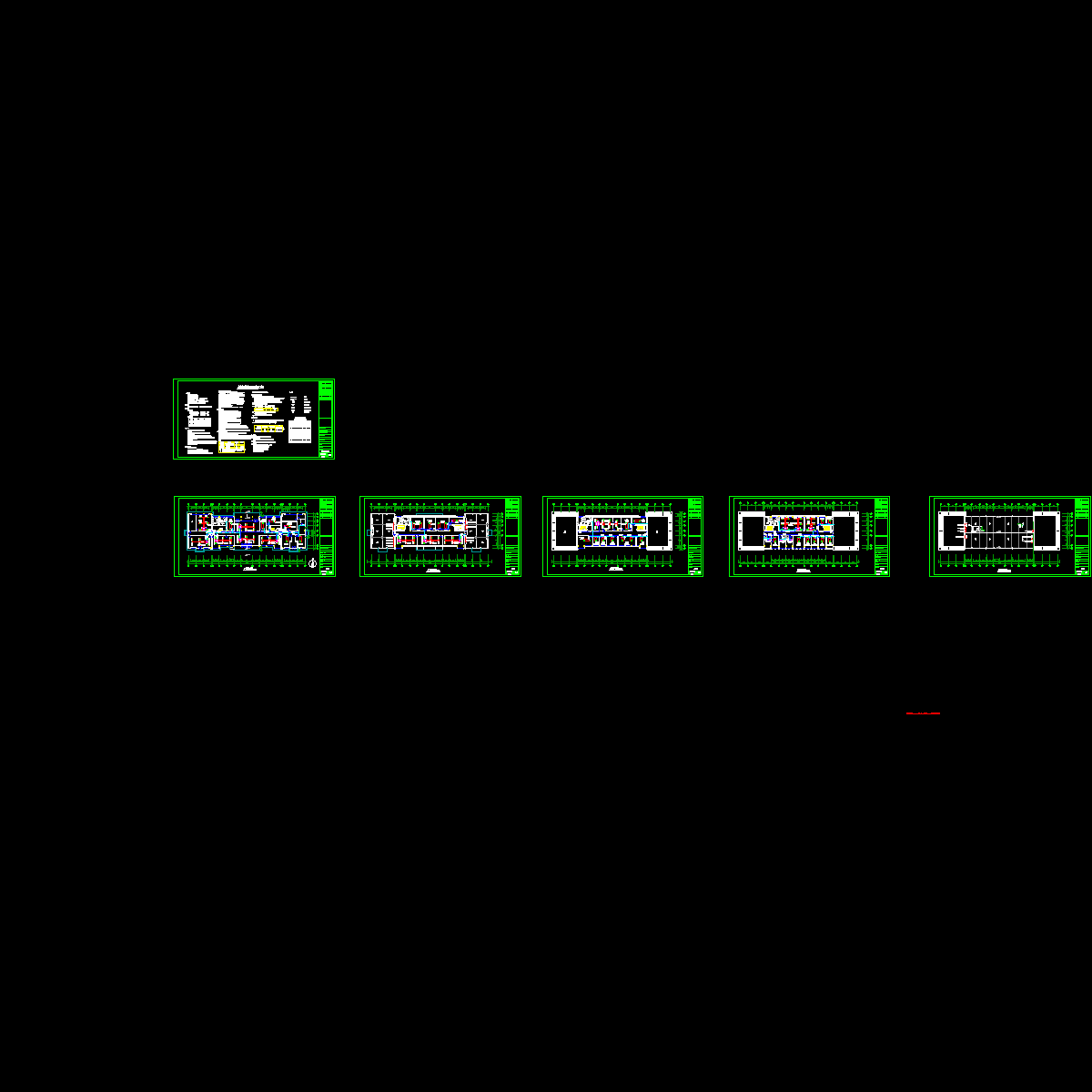 物流园4层办公楼空调设计CAD图纸.dwg - 1