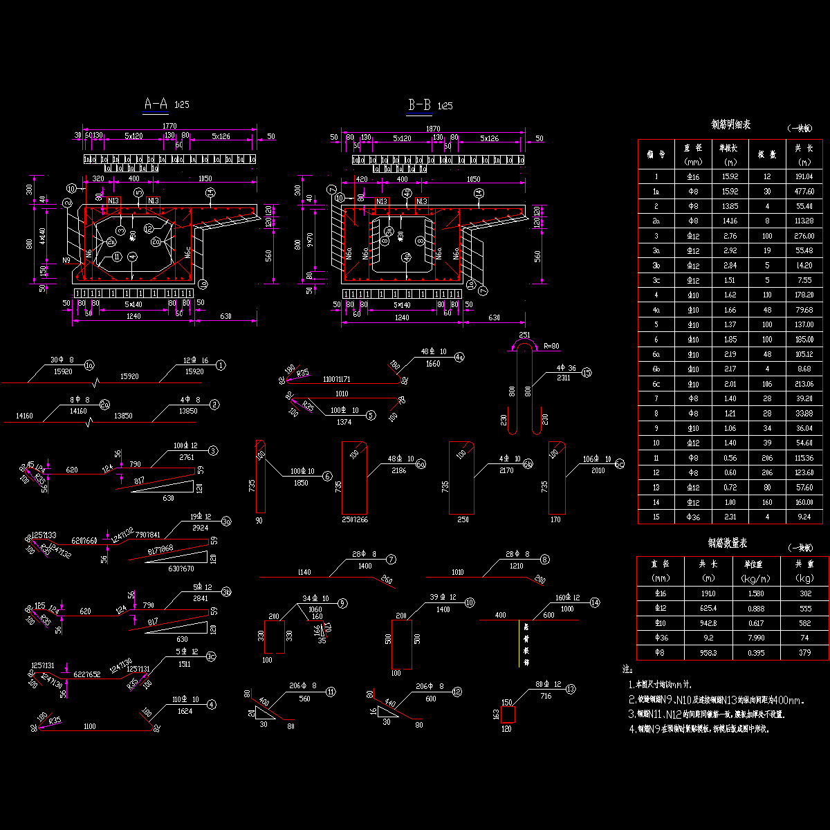 40 边板普通钢筋构造图（二）（c=630α=20）.dwg