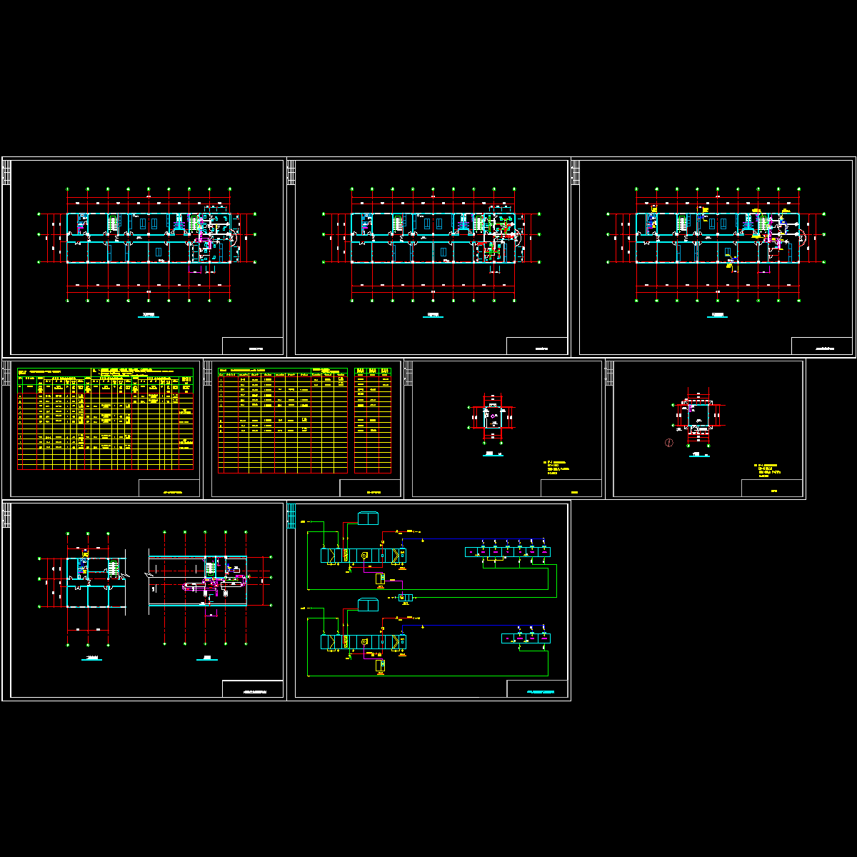 无菌室净化空调系统设计CAD施工图纸（AHU系统）.dwg - 1