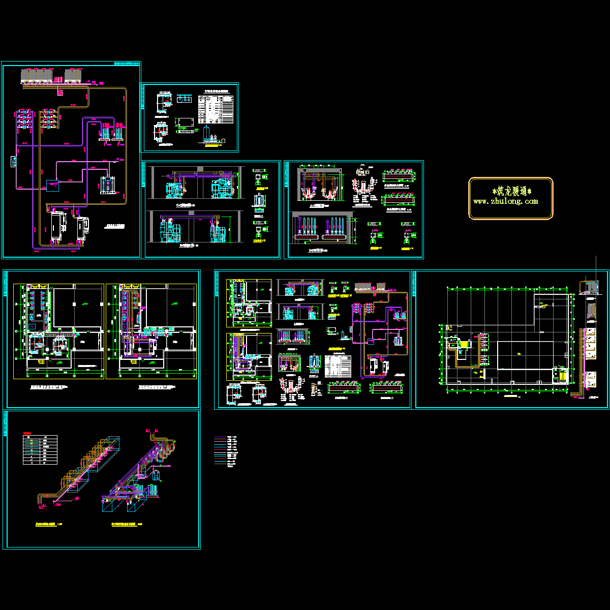 溴化锂机房设计CAD图纸，共8张.dwg - 1