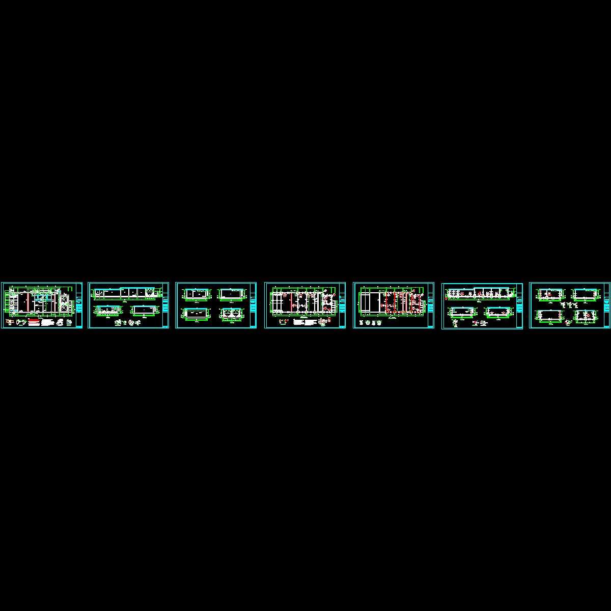 生化池结构设计CAD施工图纸.dwg - 1