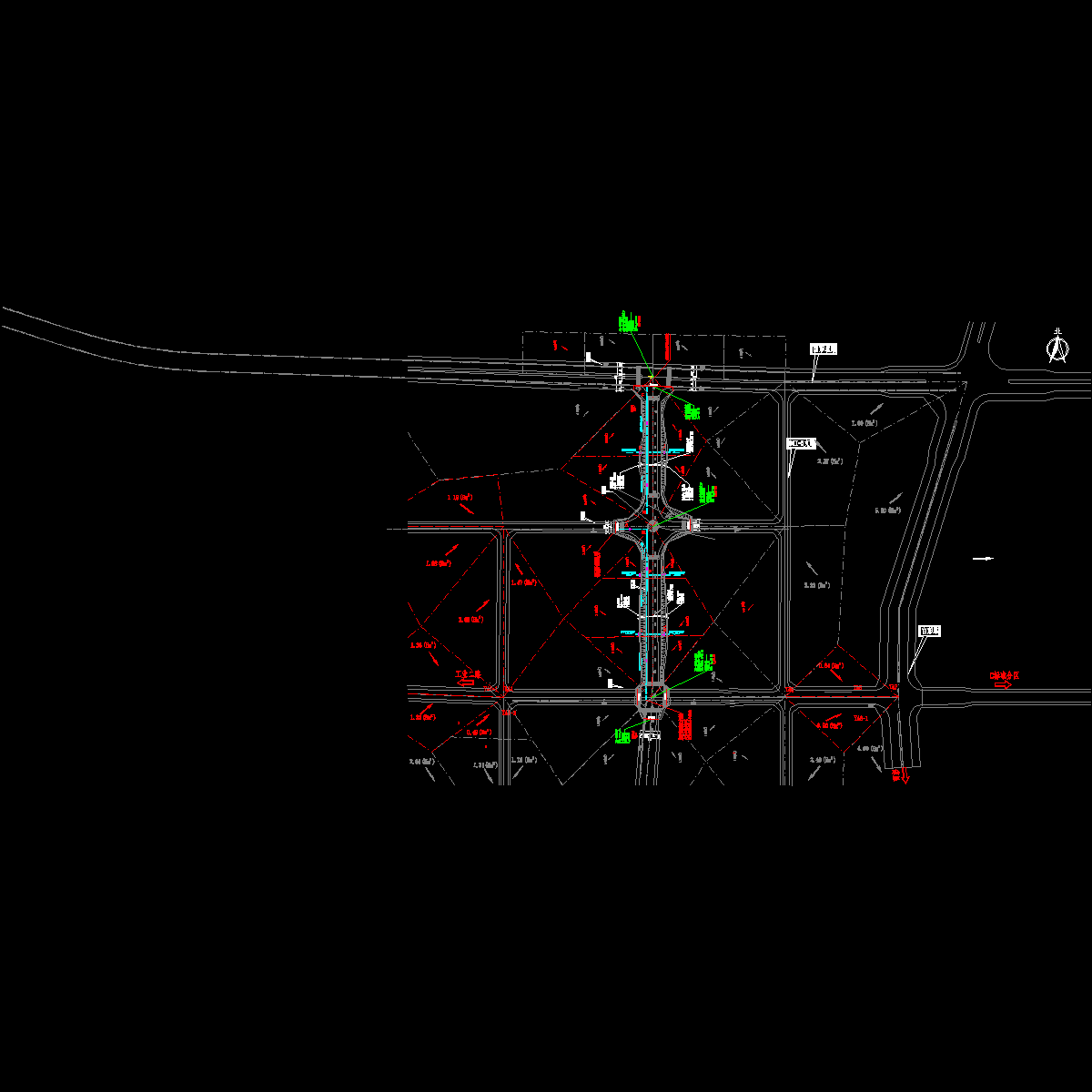 s-01雨水管道汇水面积划分图.dwg