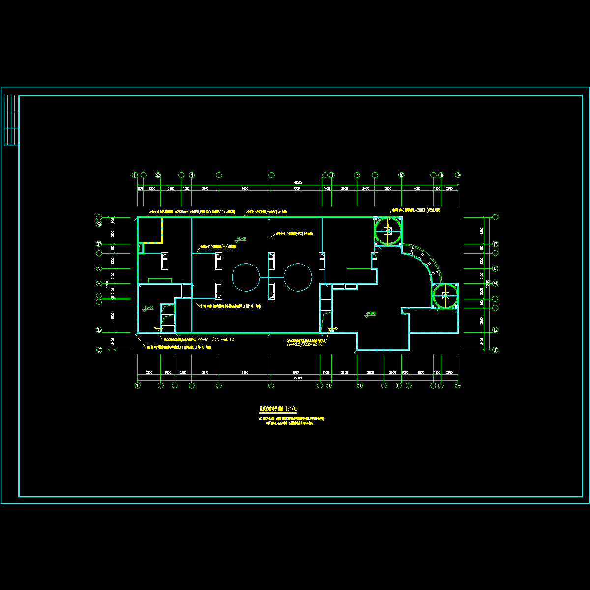 30屋顶层避雷平面图.dwg