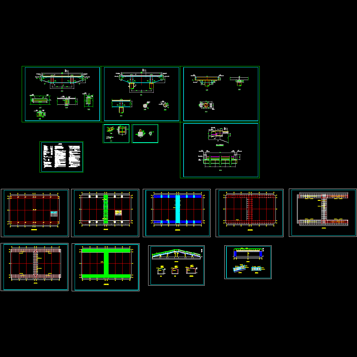 天桥结构CAD施工图纸.dwg - 1