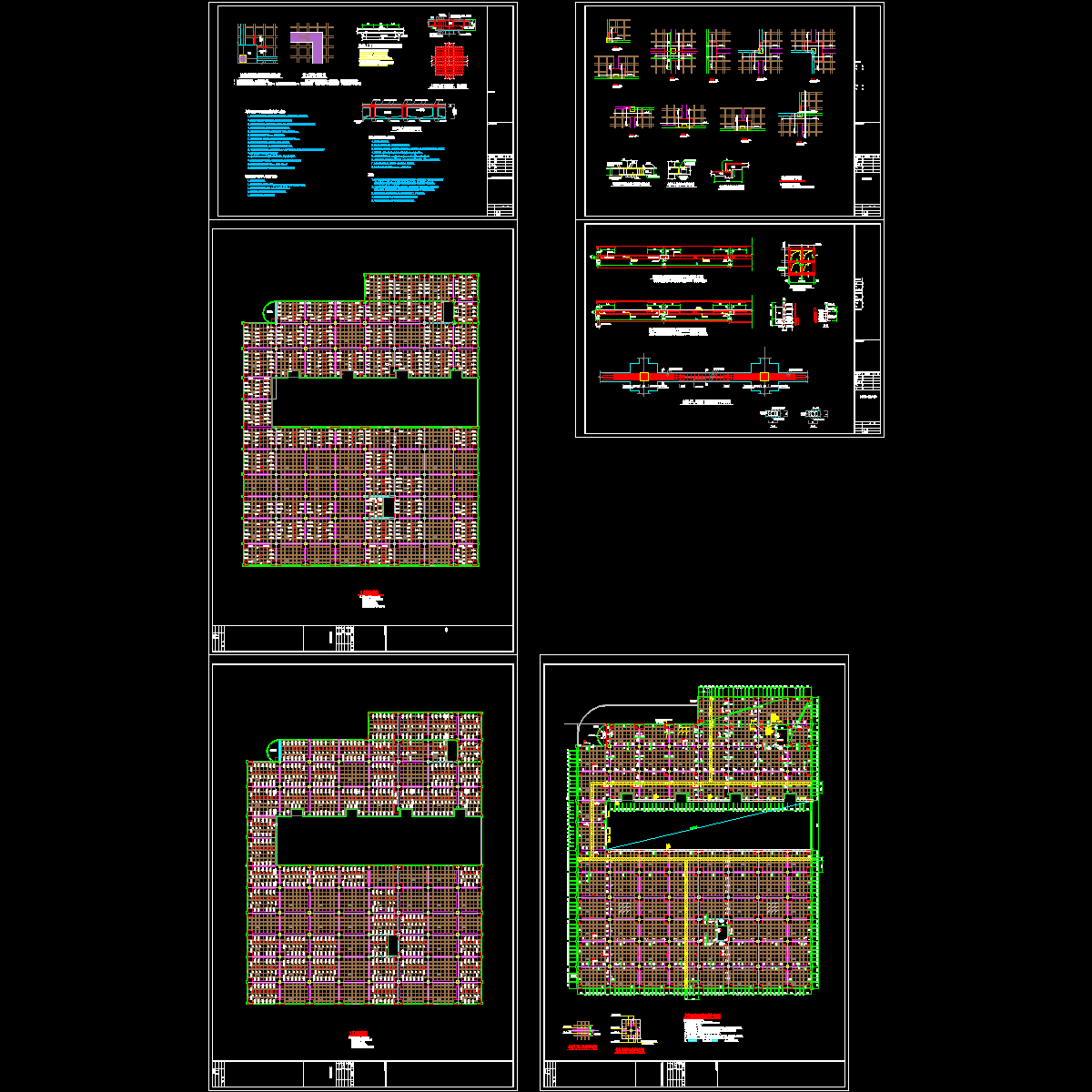 BDF空心楼板车库CAD施工图纸.dwg - 1