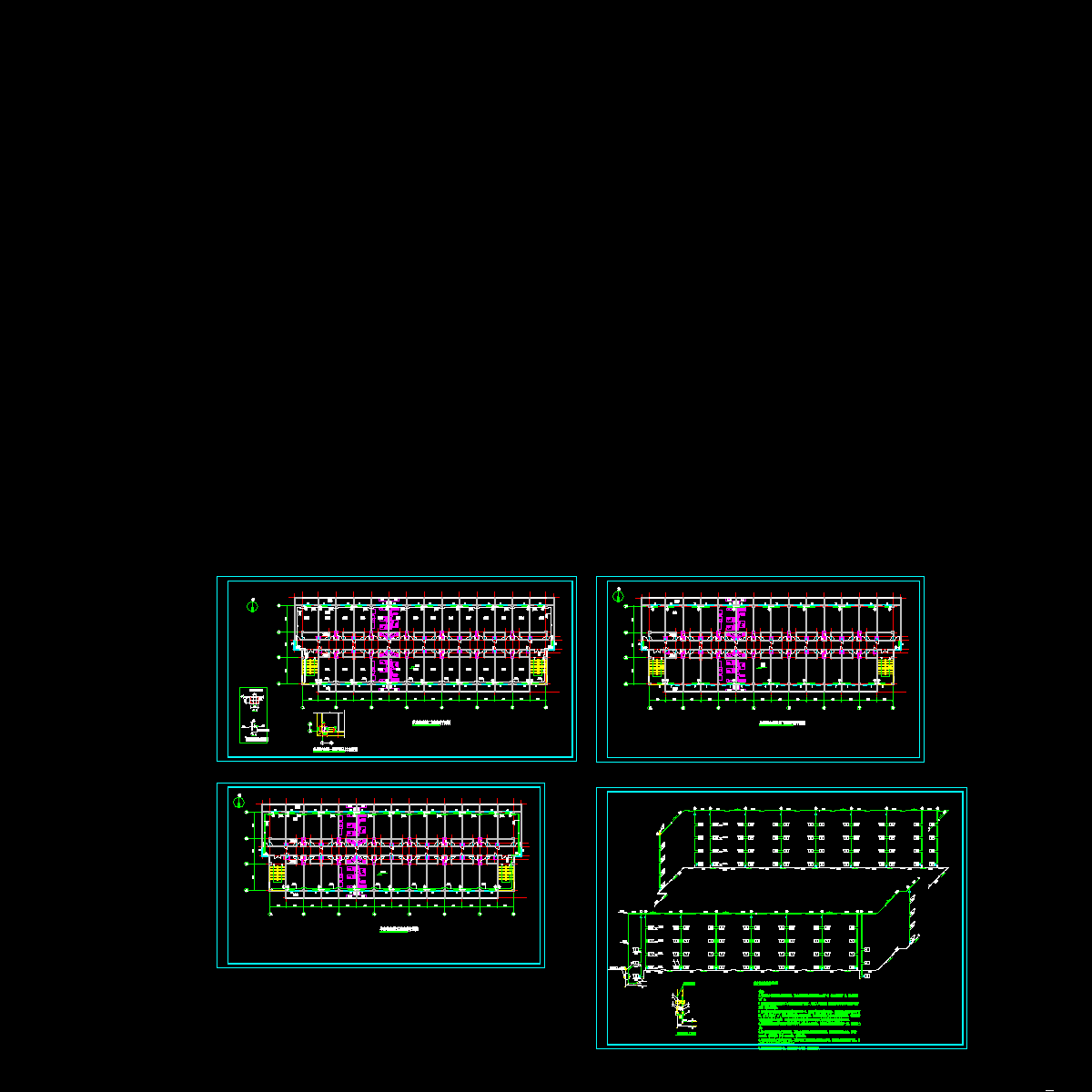 多层宿舍楼采暖设计CAD施工图纸.dwg - 1