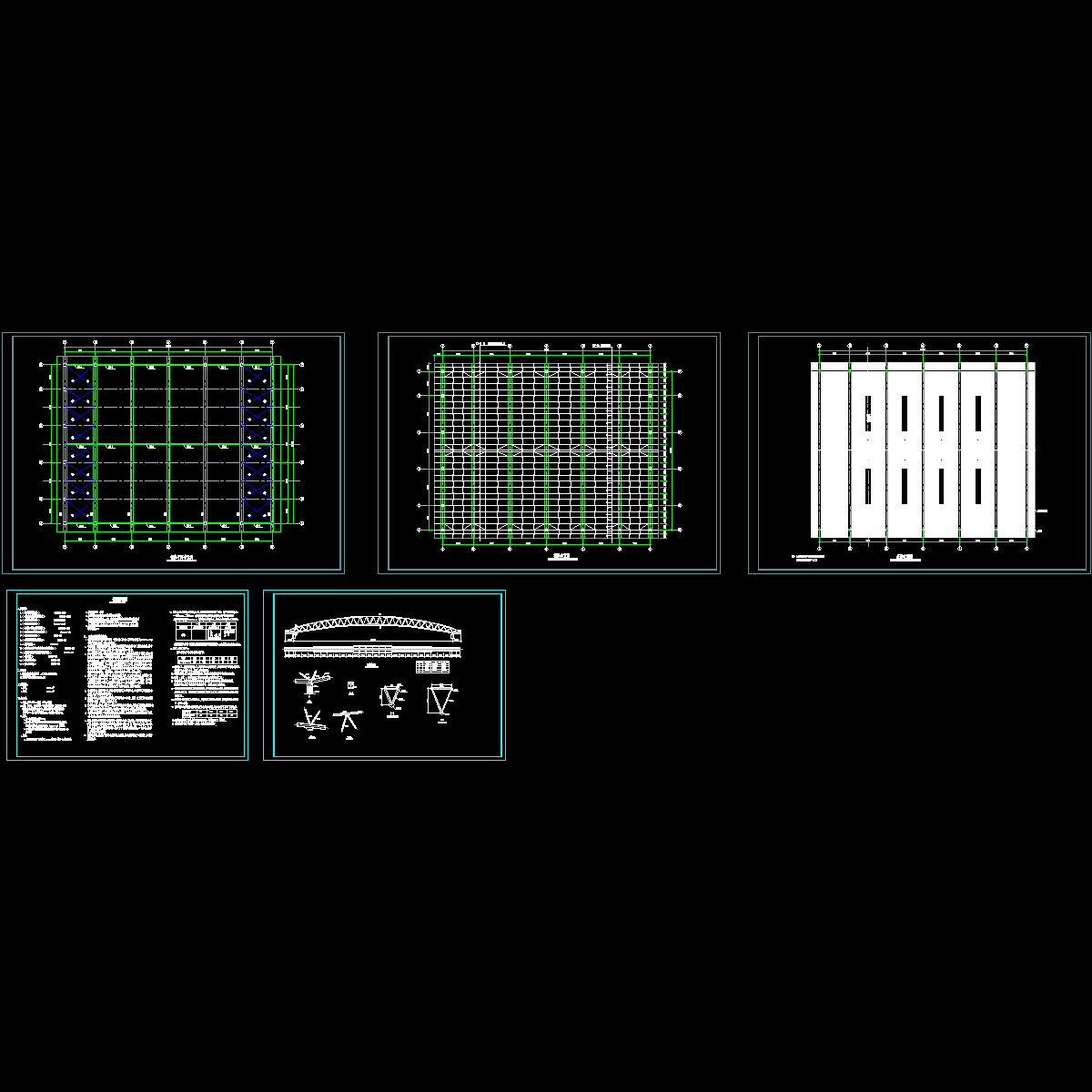 管桁架布置结构设计CAD图纸.dwg - 1