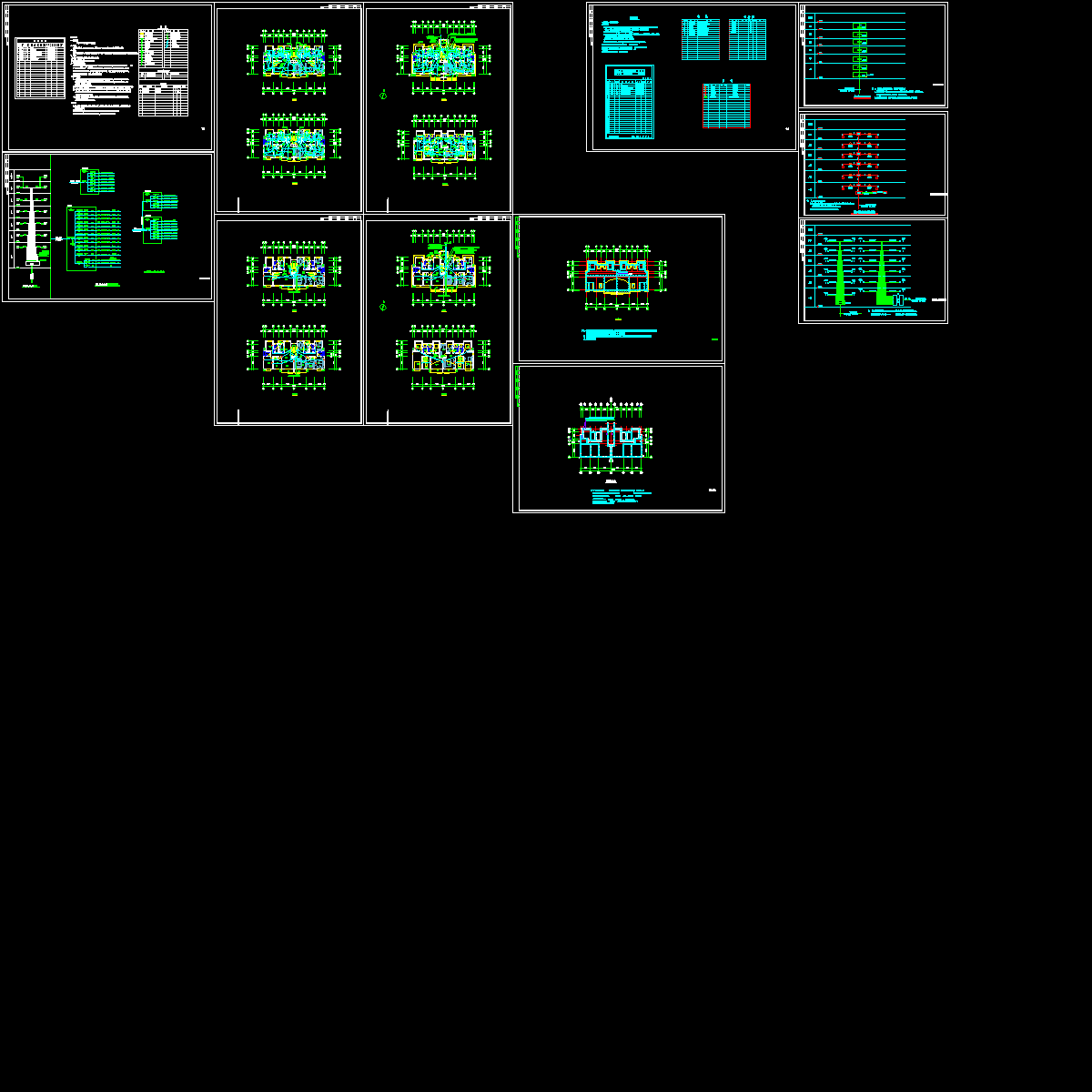 上6层住宅楼电气CAD施工图纸，共12张 - 1