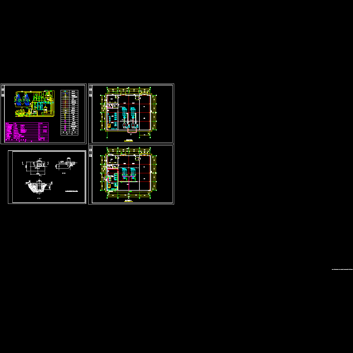 蒸汽锅炉设计CAD施工图纸，共4张图.dwg - 1