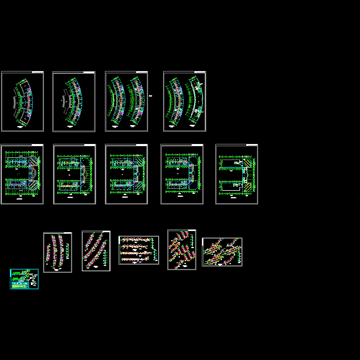 办公楼空调设计CAD施工图纸，共15张.dwg - 1