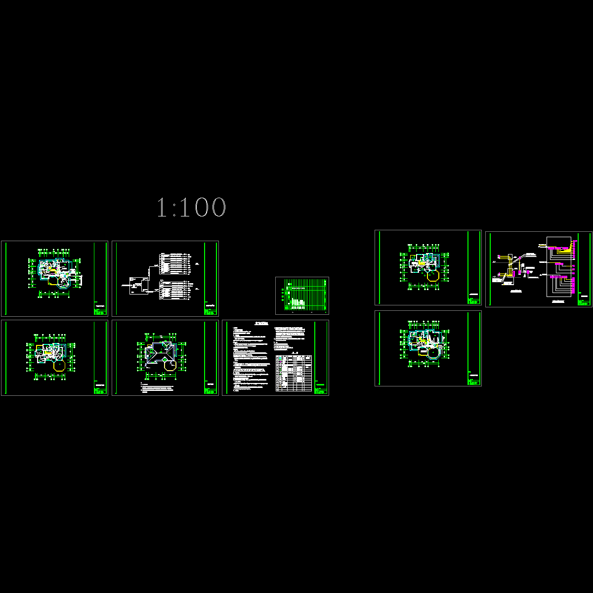 地上2层别墅电气设计CAD图纸，共8张 - 1