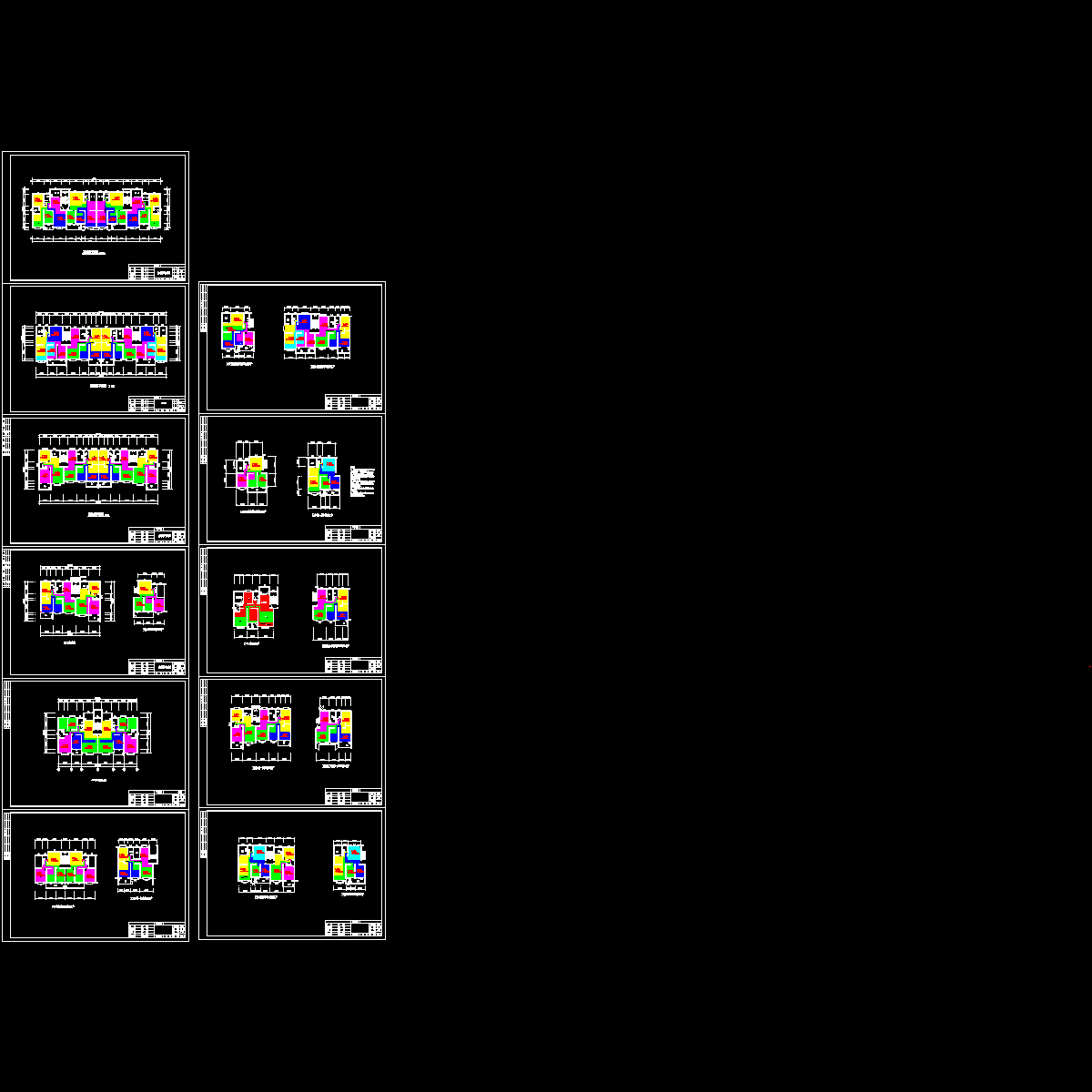 住宅楼地暖设计CAD图纸，共11张.dwg - 1