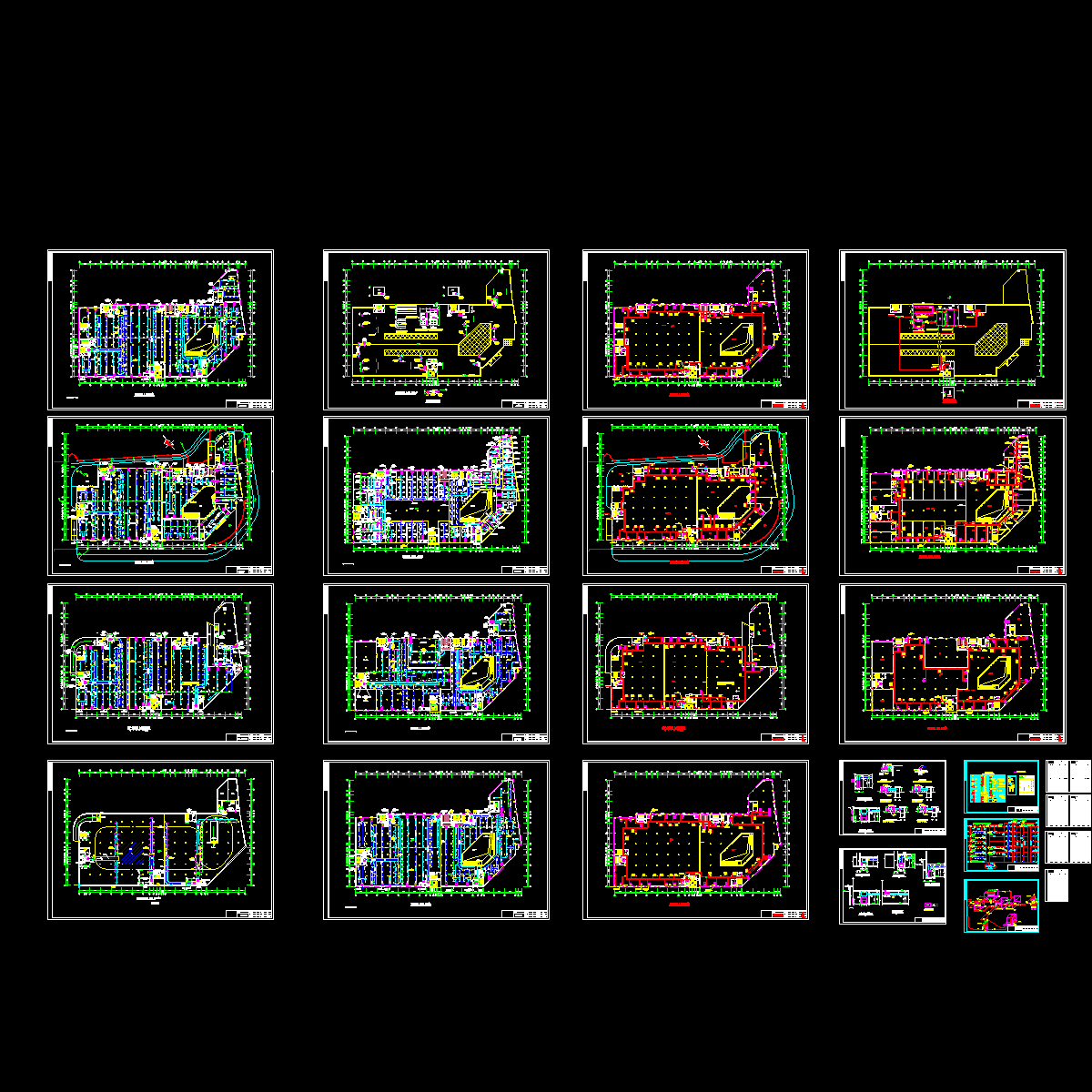 南方商场空调设计CAD图纸，含原理图.dwg - 1