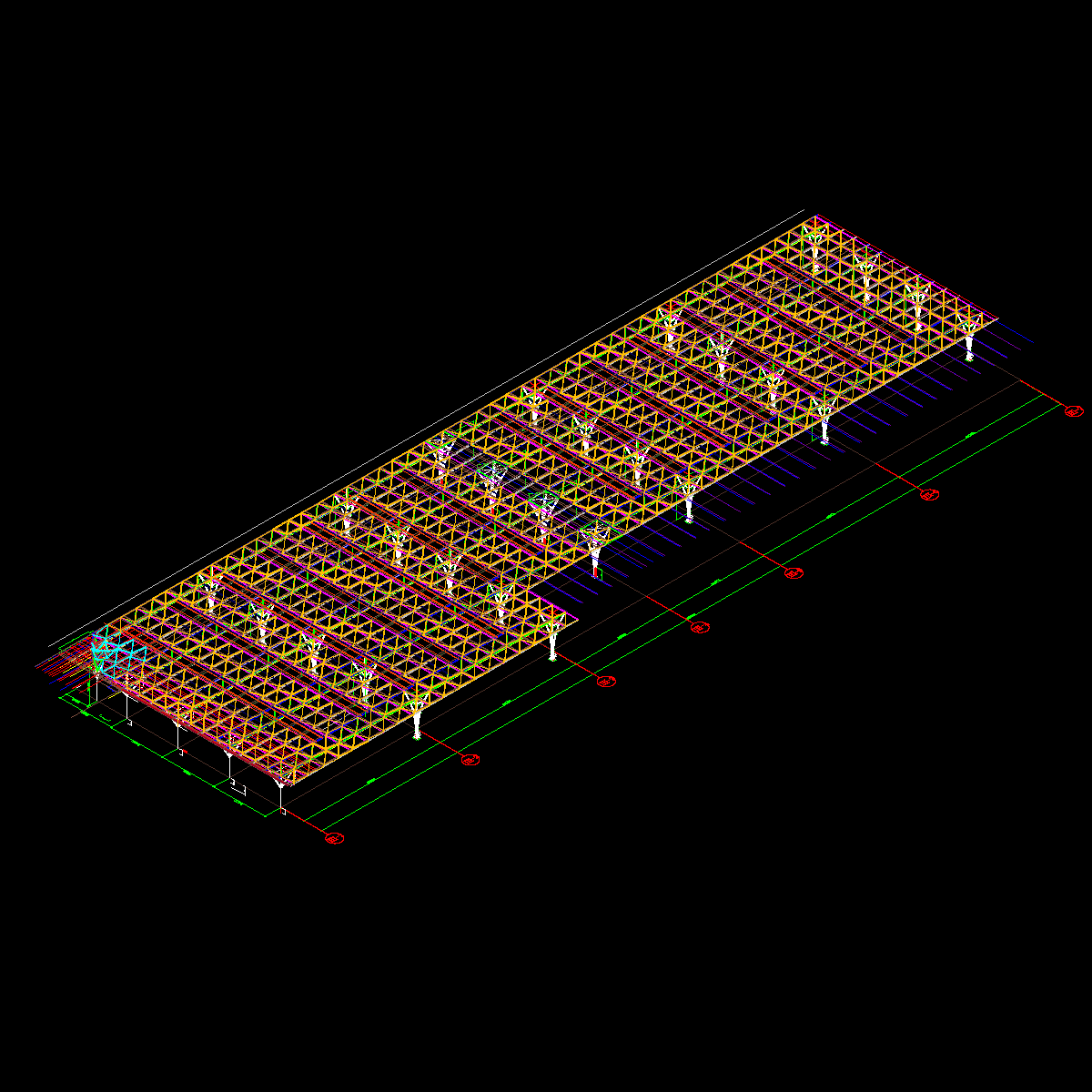 高速公路站台新建雨篷结构设计CAD施工大样图.dwg - 1