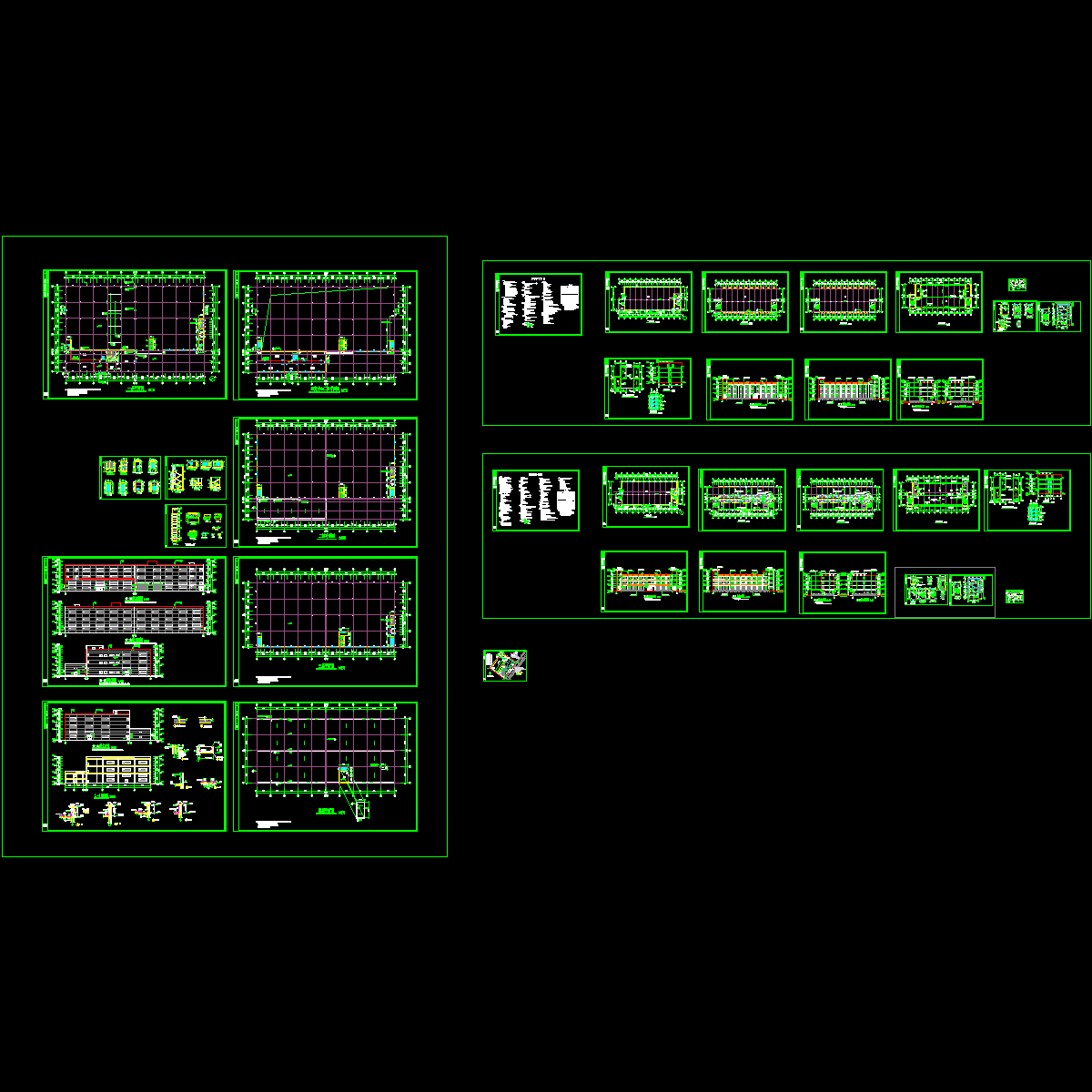 3层厂区3栋厂房建筑施工CAD大样图 - 1