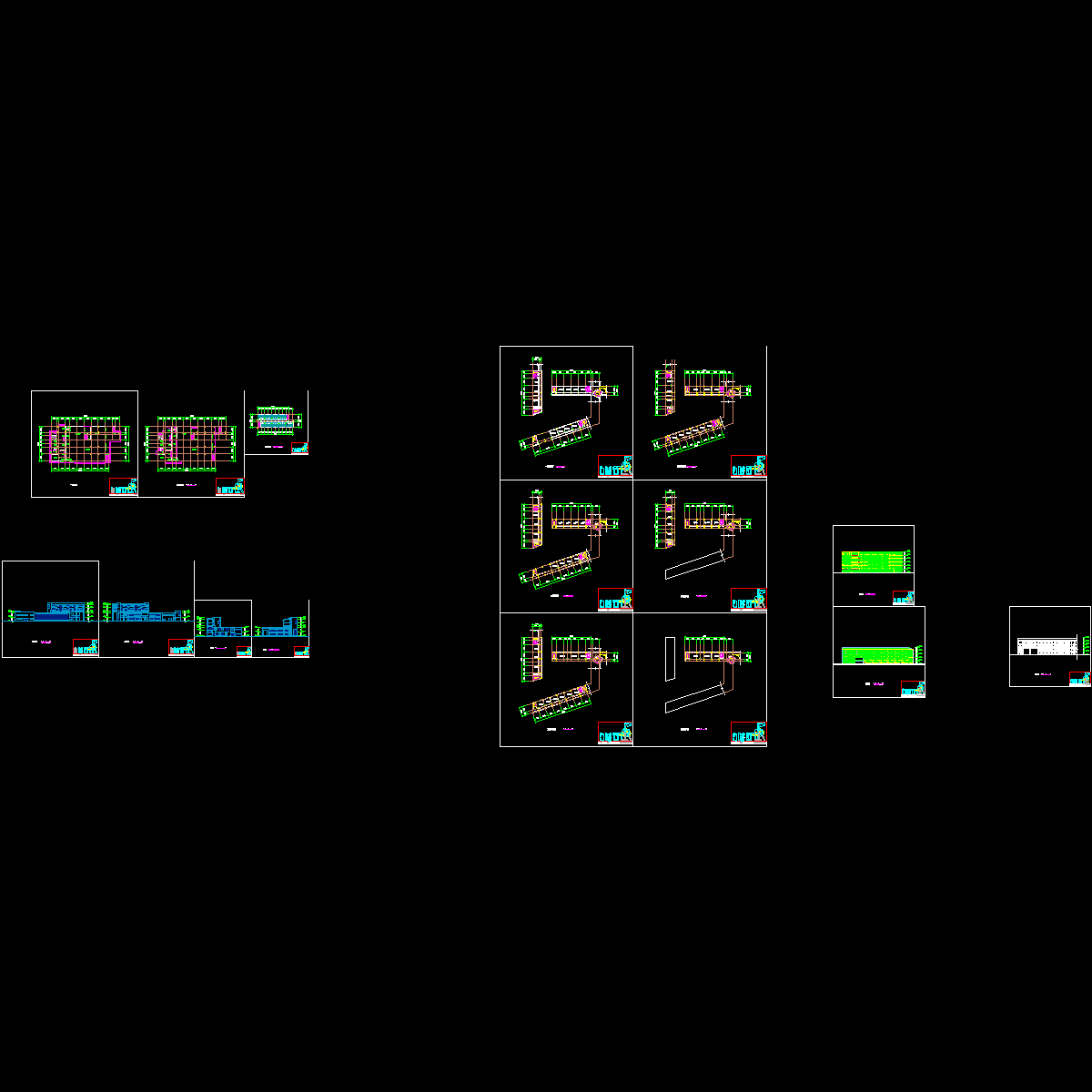 6层现代小区配套食堂、公寓、初中部建筑方案_CAD - 1