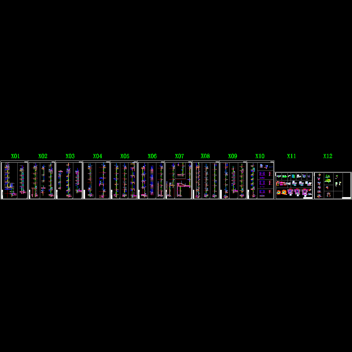 js-x01~x13 节点.dwg