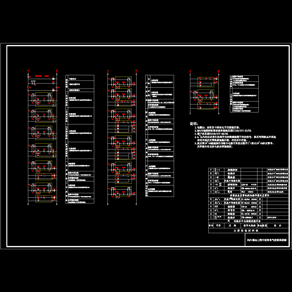 码头储运工程中控室电气控制系统CAD图纸 - 1