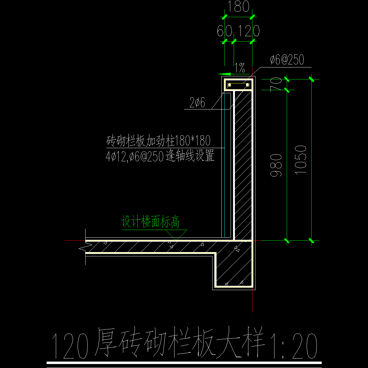 120厚砖砌栏板.dwg