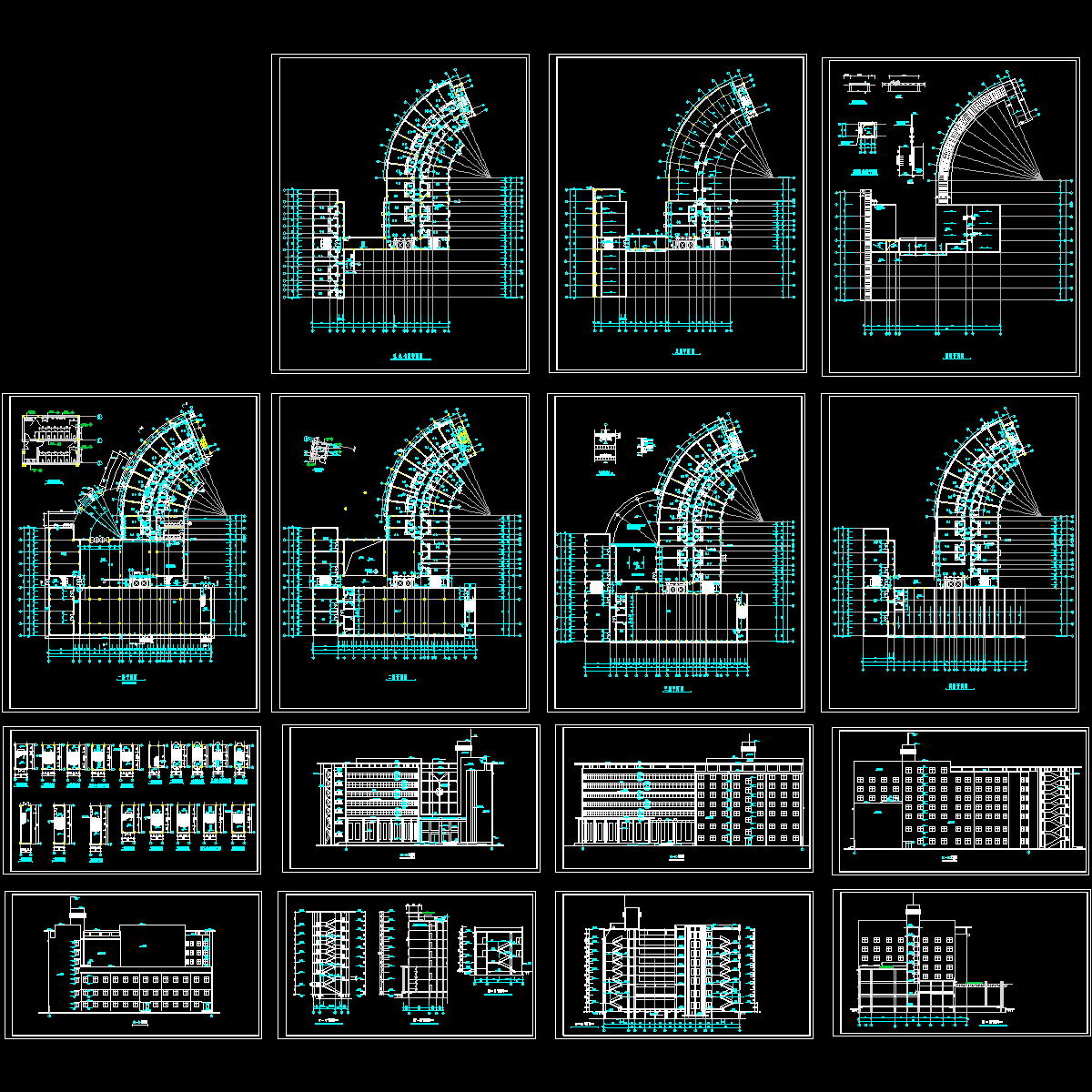 8层酒店建筑施工CAD图纸.dwg - 1