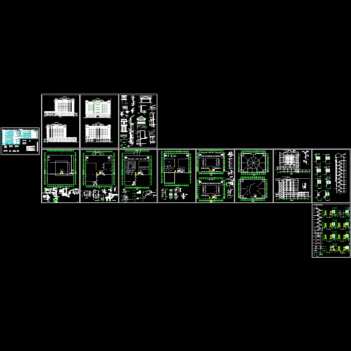 9层酒店建筑施工CAD图纸.dwg - 1