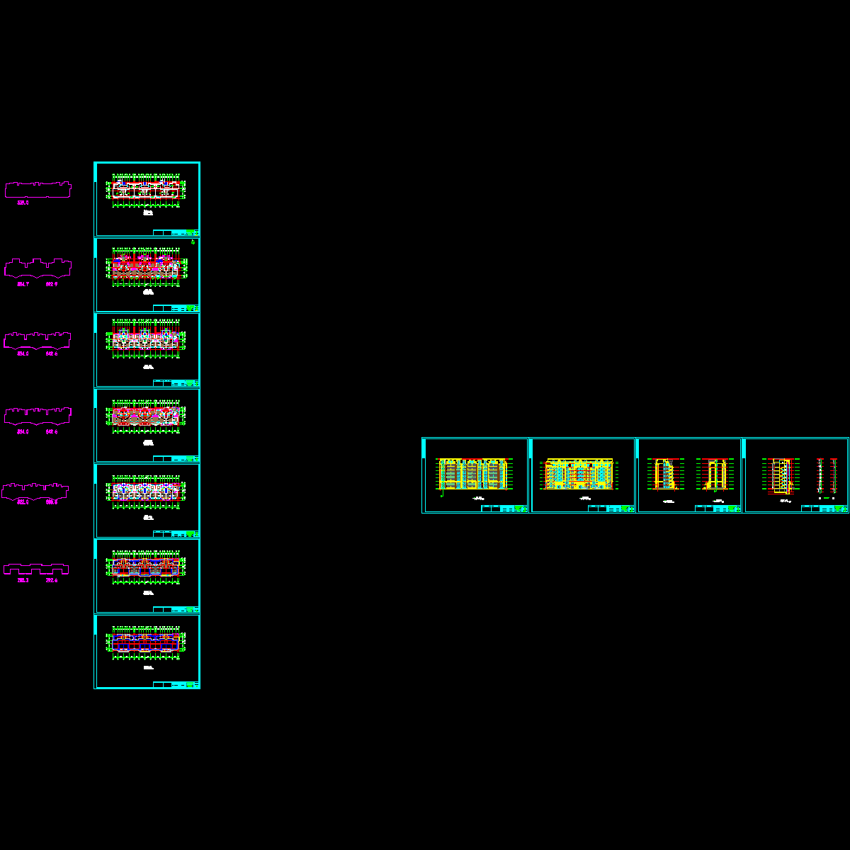 90110平米3室2厅3卫多层户型_cad - 1