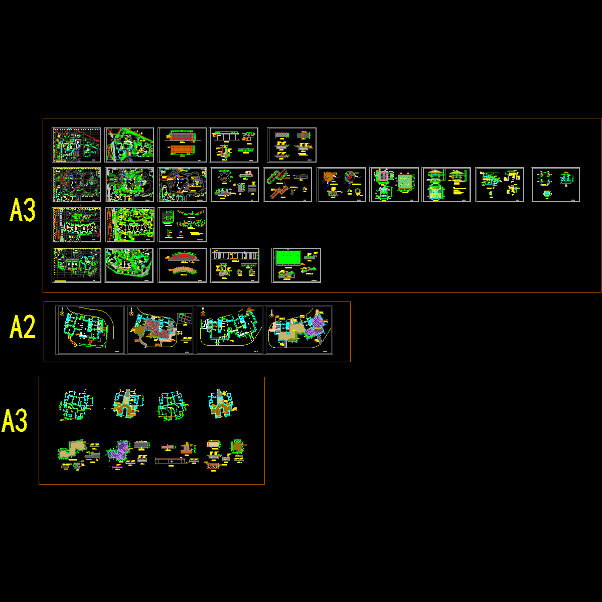 居住区园林景观工程施工CAD图纸 - 1