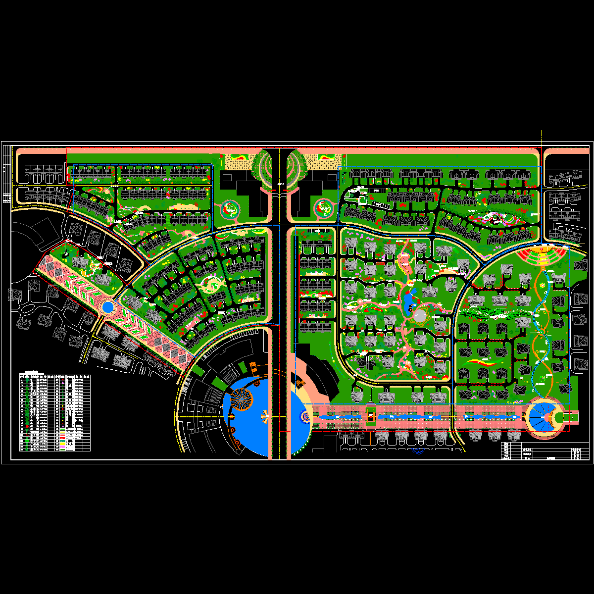 别墅区绿化总平面CAD图纸 - 1
