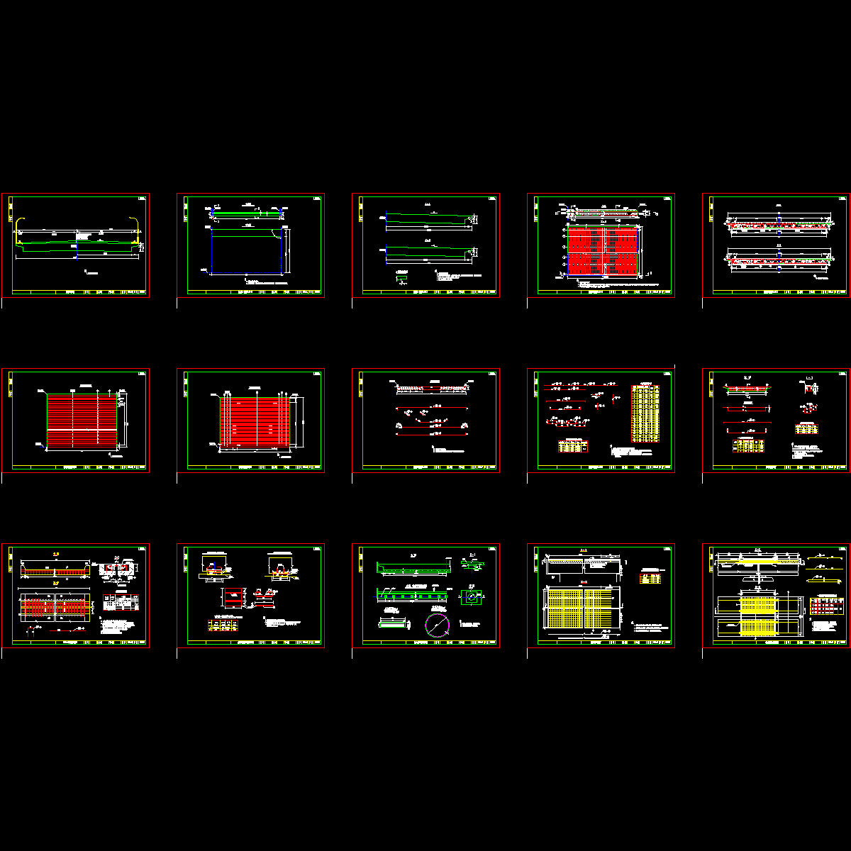 10m现浇板通用设计CAD图纸（15张） - 1