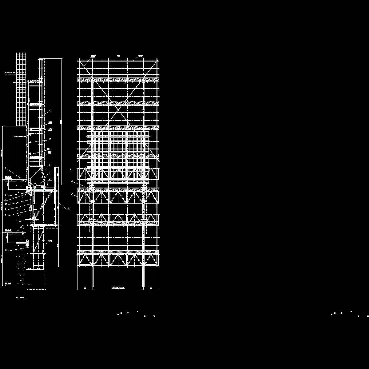 2) 外墙液压爬模架立面示意图.dwg