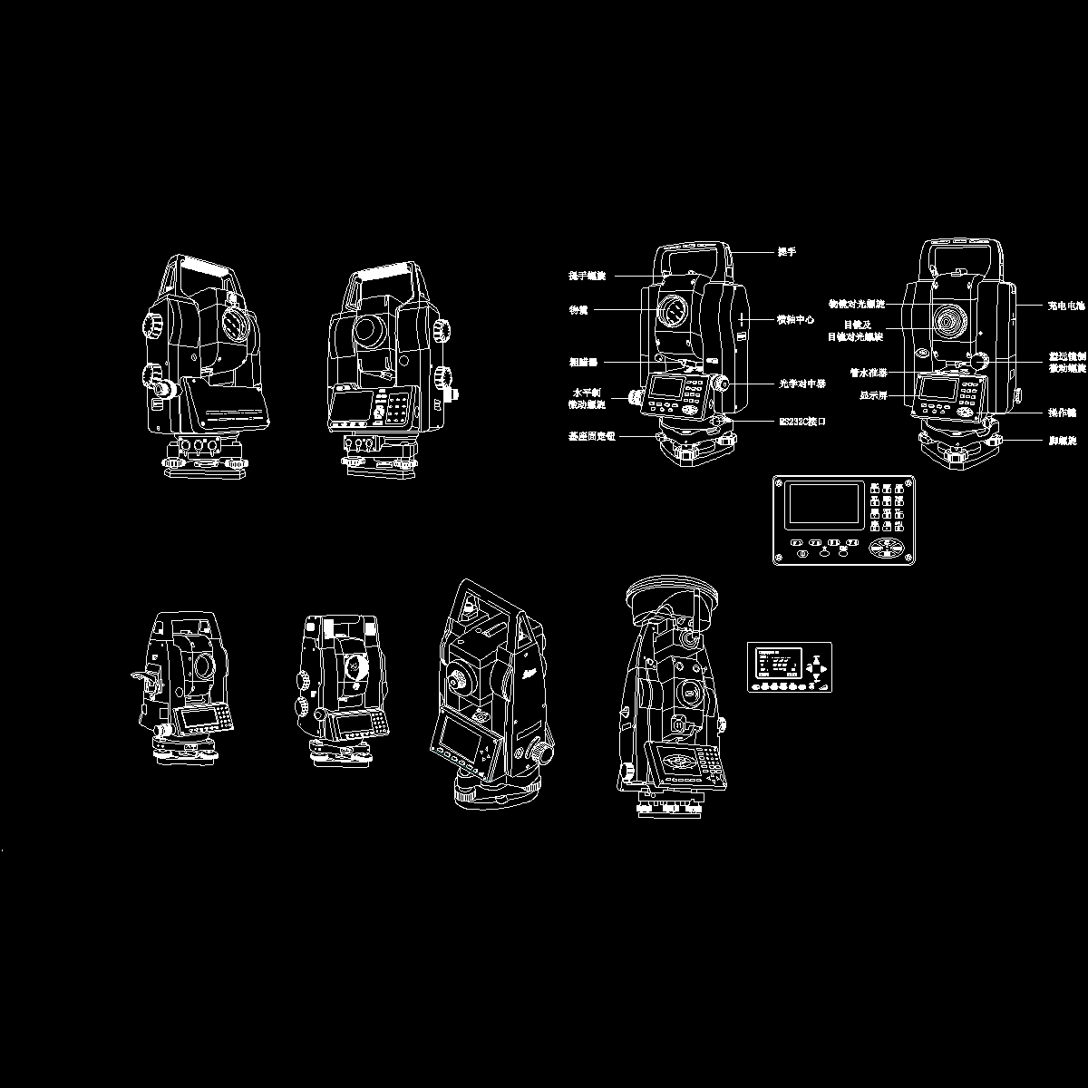 全站仪三维示意图纸（CAD） - 1