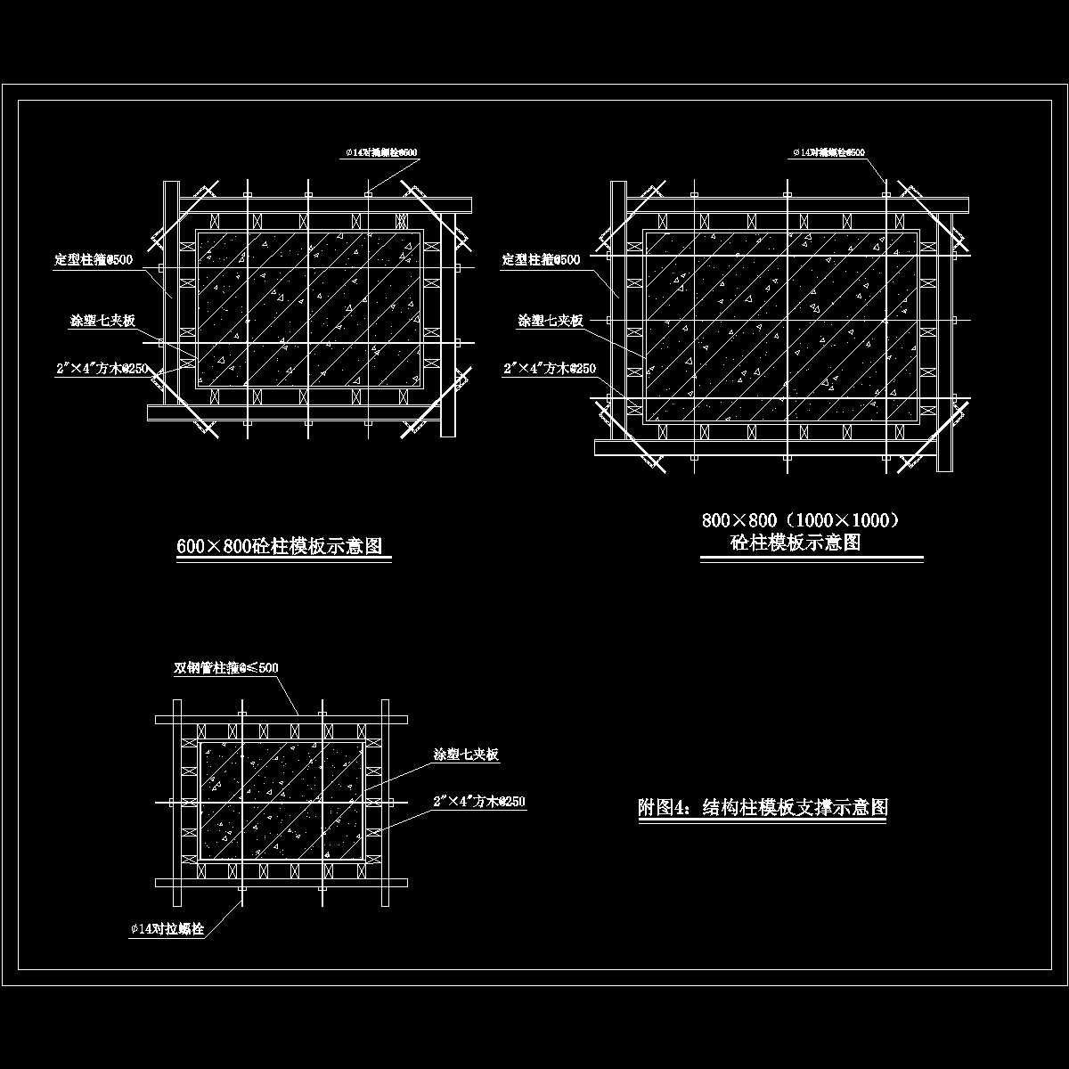 4 结构柱模板支撑示意图.dwg