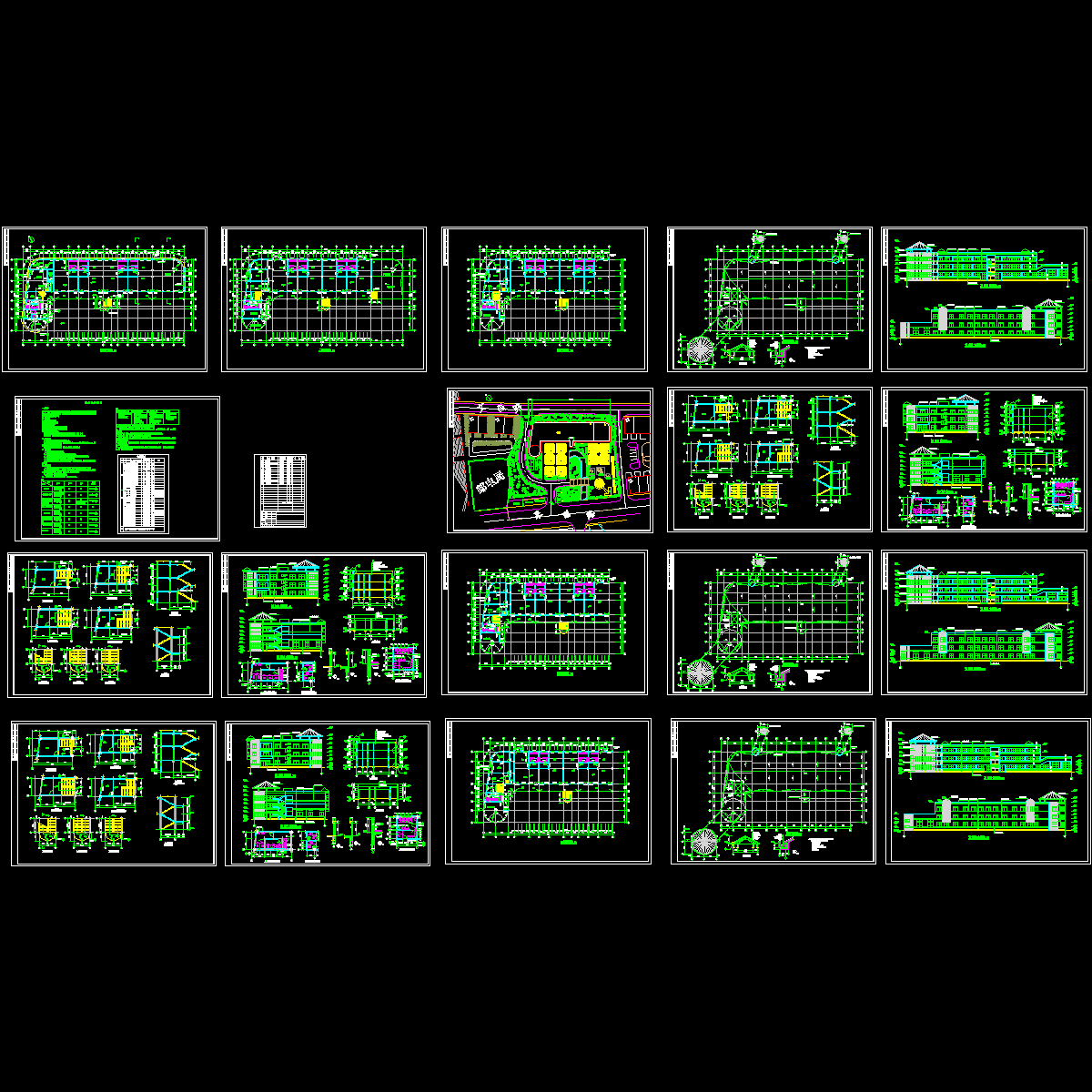 幼儿园教学楼全套CAD施工图纸 - 1