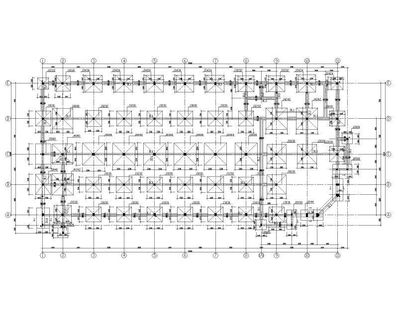 多层框架结构办公楼结构施工图纸附建筑图纸cad平面图 - 4