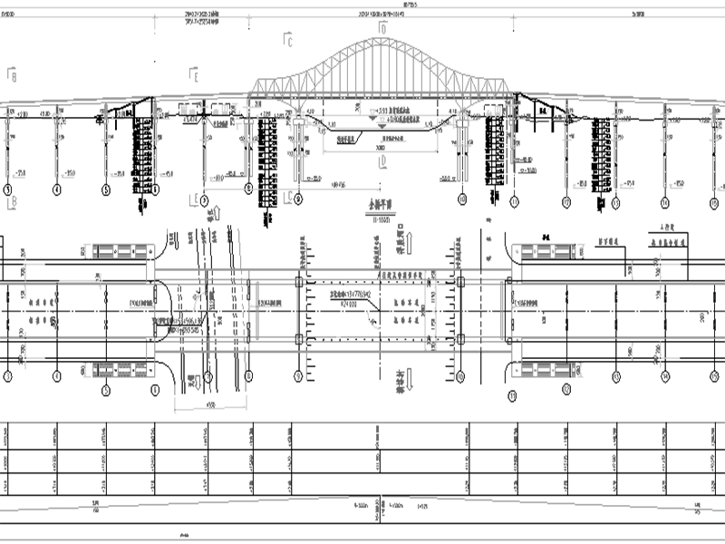 30.7+100+30.7m中承式钢桁架拱桥施工图纸311张cad - 1
