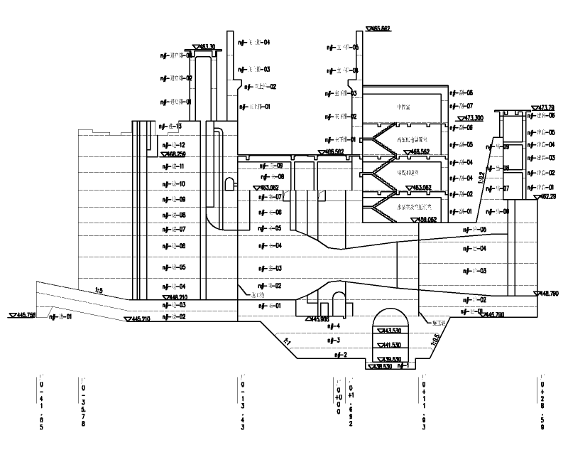 闸坝壅水河床式水电站施工组织设计335P附图纸cad - 2