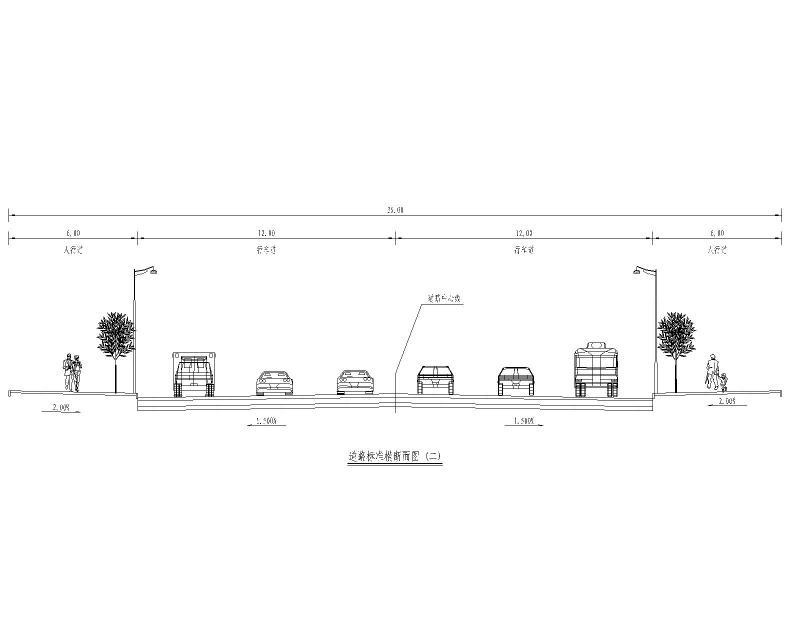 双向六车道物流园进场道路工程施工图纸2021cad - 2