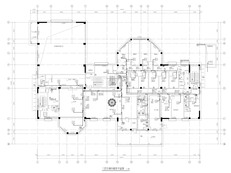 意式温泉馆及汤屋暖通施工图纸cad - 1