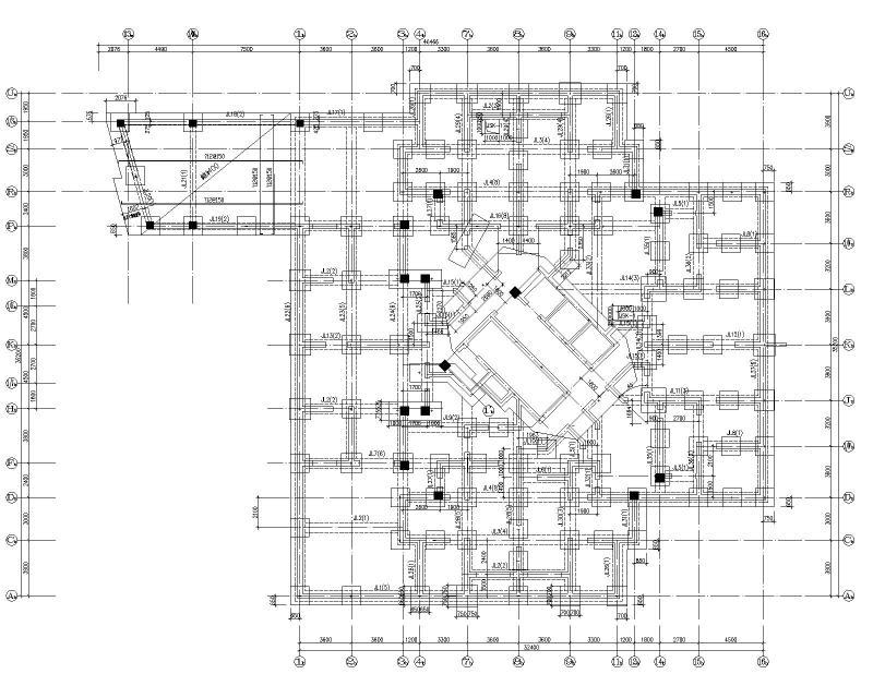 31层剪力墙结构商住楼施工图纸23Pcad平面图 - 3