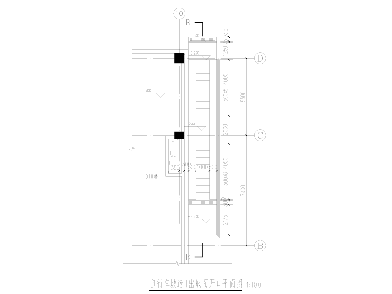 单层框架结构地下车库电气施工图纸cad平面图及剖面图 - 2