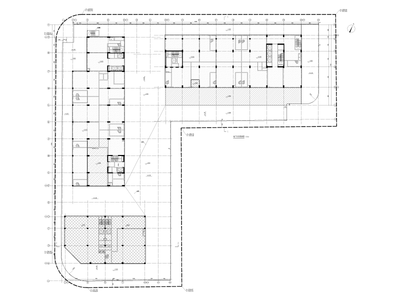单层框架结构地下车库电气施工图纸cad平面图及剖面图 - 3