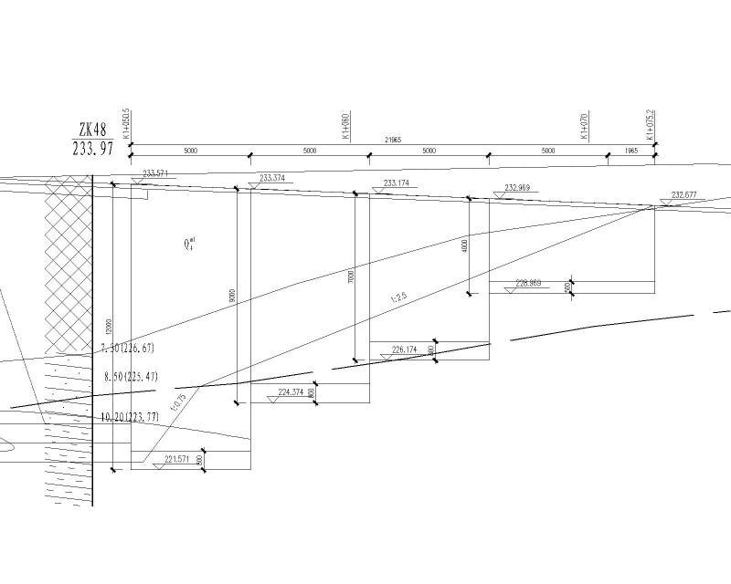 城市支路跨线桥基坑边坡支护及挡墙图纸2020cad - 2