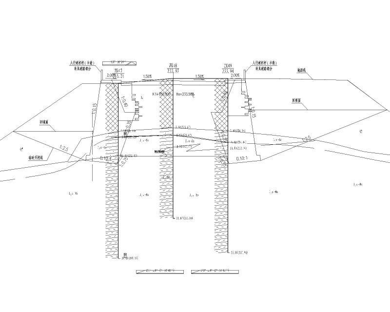 城市支路跨线桥基坑边坡支护及挡墙图纸2020cad - 3